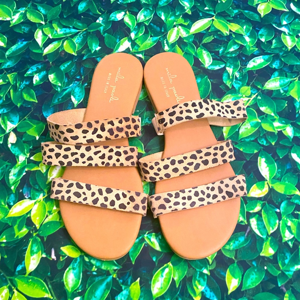 EUC Mila Paoli Suede Triple Strap Sandal - 8